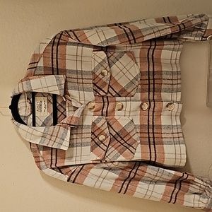 Pink button up flannel